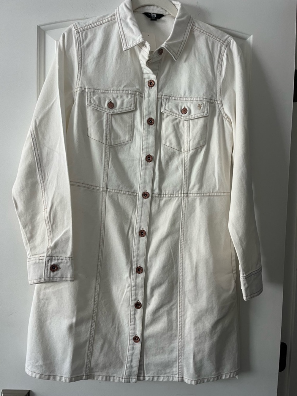 Frye Off-White Jean Dress